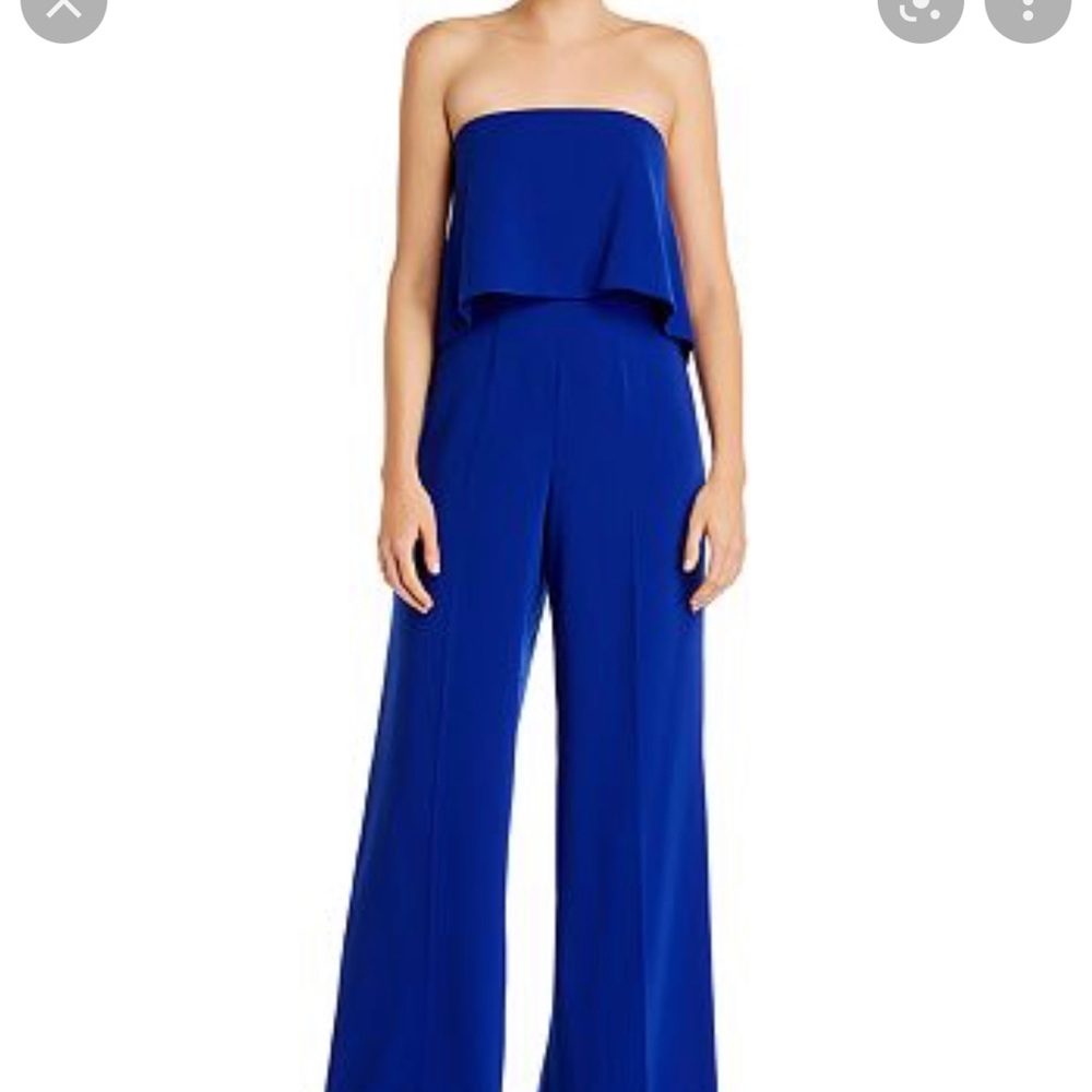 Like new condition Jay Godfrey Blue Strapless Pop Over Jumpsuit size 4